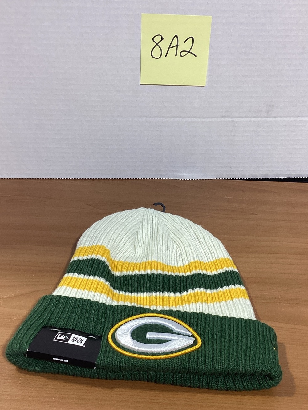 New Era Green Bay Packers Green/White/Yellow Cuffed Knit Beanie